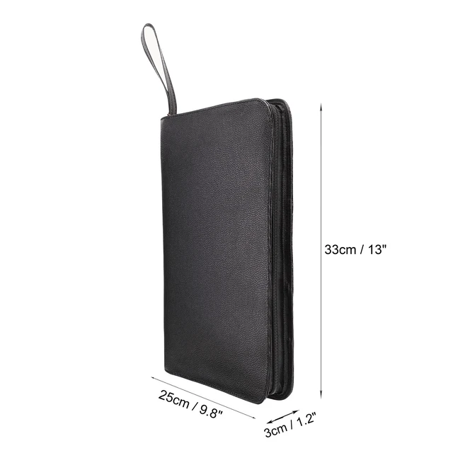 Alt view image 2 of 7 - 48 PU Leather Fountain Pen Case Large Capacity Black Roller Ball Pen Holder Bag Pouch