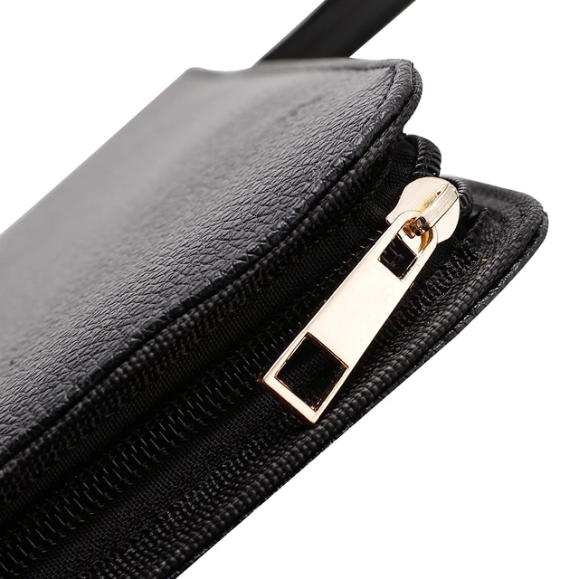 Alt view image 5 of 7 - 48 PU Leather Fountain Pen Case Large Capacity Black Roller Ball Pen Holder Bag Pouch