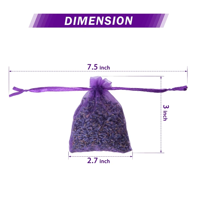 Alt view image 4 of 7 - French Lavender Sachets for Drawers and Closets Fresh Scents, Set of 24, Home Fragrance Sachet for Wardrobes Closets, Purple, LV-C-24-1