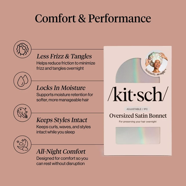 Alt view image 3 of 7 - XL Satin Bonnet for Sleeping - Aura | Softer Than Silk Bonnet For Sleeping Women - Secure Fit, Adjustable & Prevents Breakage Hair Bonnet For Sleeping