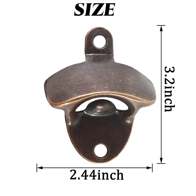 Alt view image 2 of 5 - 16PCS Wall Mounted Bottle Opener Vintage Beer Opener with Mounting Screws Set for Beer Cap Coke Bottle Wine Soda Open and Kitchen Cafe Bars(4 Colors)