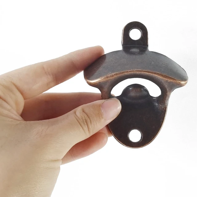 Alt view image 4 of 5 - 16PCS Wall Mounted Bottle Opener Vintage Beer Opener with Mounting Screws Set for Beer Cap Coke Bottle Wine Soda Open and Kitchen Cafe Bars(4 Colors)