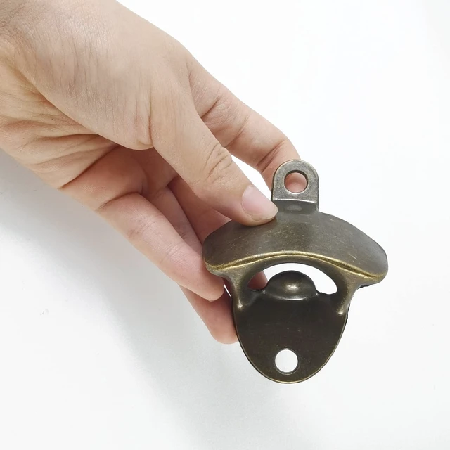 Alt view image 5 of 5 - 16PCS Wall Mounted Bottle Opener Vintage Beer Opener with Mounting Screws Set for Beer Cap Coke Bottle Wine Soda Open and Kitchen Cafe Bars(4 Colors)