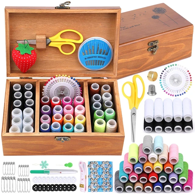 Main image of Hand Sewing Kits for Adults Needle and Thread Kit 196 Pcs Travel Sewing Kit | Travel Sewing Kit for Beginners Sewing Accessories Sewing Repair Kits Sewing Thread Needle Pin Cushion for Camping HomeDiy