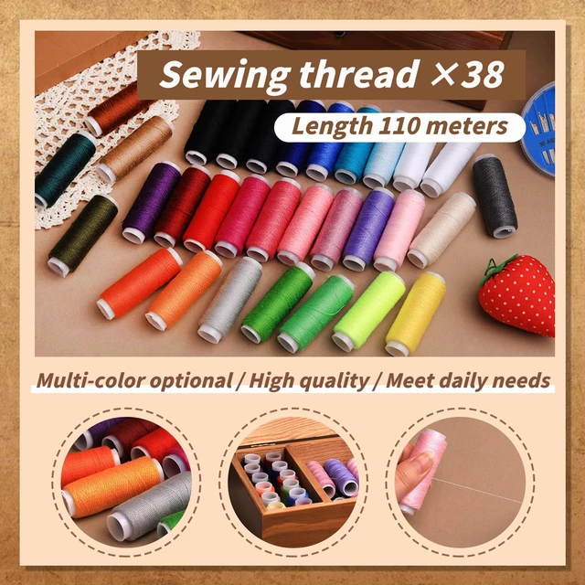 Alt view image 4 of 7 - Hand Sewing Kits for Adults Needle and Thread Kit 196 Pcs Travel Sewing Kit | Travel Sewing Kit for Beginners Sewing Accessories Sewing Repair Kits Sewing Thread Needle Pin Cushion for Camping HomeDiy