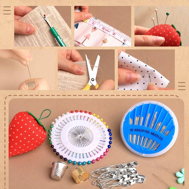 Alt view image 7 of 7 - Hand Sewing Kits for Adults Needle and Thread Kit 196 Pcs Travel Sewing Kit | Travel Sewing Kit for Beginners Sewing Accessories Sewing Repair Kits Sewing Thread Needle Pin Cushion for Camping HomeDiy