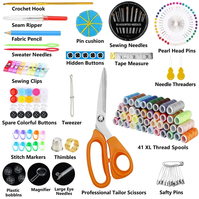Alt view image 2 of 7 - Sewing Kit for Adults, Portable Needle & Thread Repair Kit | Premium Sewing Supplies & Accessories Set, BeginnerFriendly for Travel Emergency Home College Dorm Essentials (Black, L)