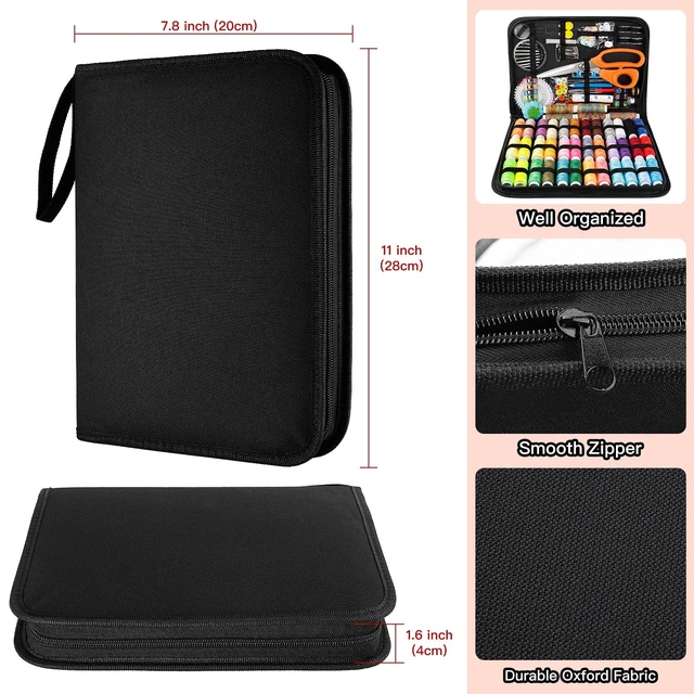 Alt view image 6 of 7 - Sewing Kit for Adults, Portable Needle & Thread Repair Kit | Premium Sewing Supplies & Accessories Set, BeginnerFriendly for Travel Emergency Home College Dorm Essentials (Black, L)
