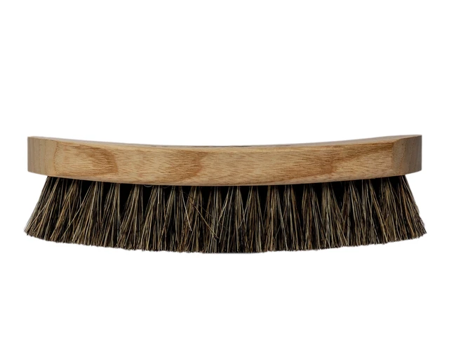 Alt view image 3 of 7 - All Natural Horsehair Bristle Brush - Leather Boots & Shoes Care, Use With Leather Oil & Conditioner