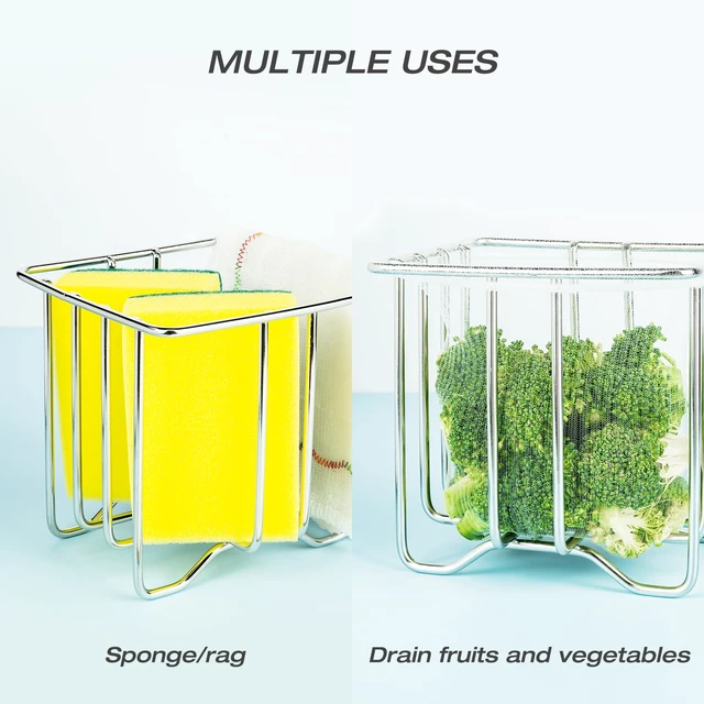 Alt view image 6 of 6 - Kitchen Sink Strainer with Sink Basket Holder and 300 Strainer Net Bags | Food Catcher with drain filter Mesh bag,Meshmate Waste Rack Trash Catcher for Leftovers.