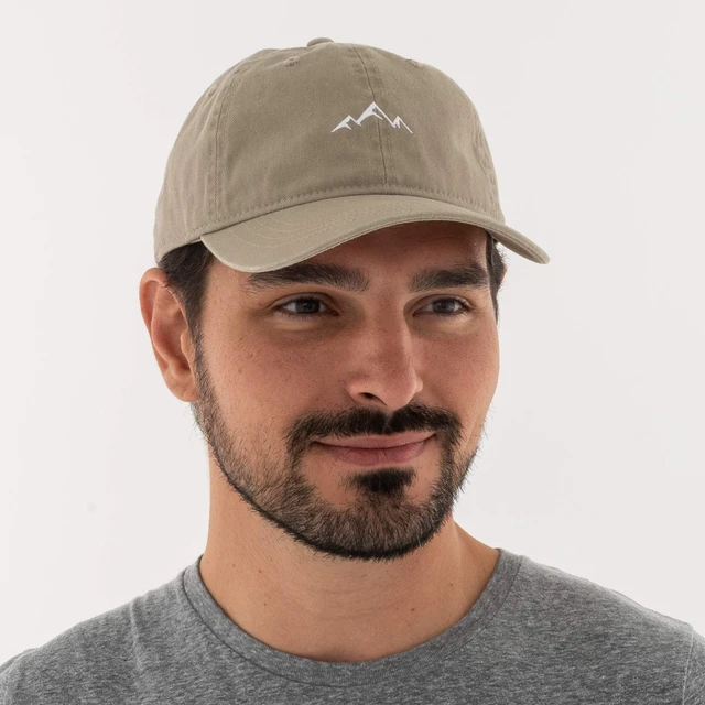 Alt view image 2 of 5 - Mountain Range Embroidered Dad Hat, Khaki | One Size Fits Most, Six-Panel Unstructured Crown, Pre-Curved Brim, Heavy-Washed Cotton Twill