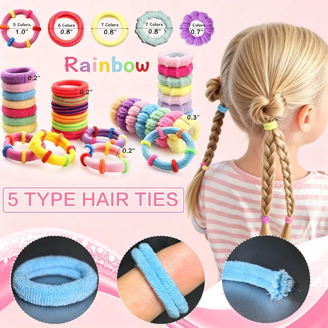 Alt view image 4 of 7 - 900Pcs Hair Accessories for Girls with 3-Tier Pink Organizers,Ties, Clips | Includes Soft Bands, Bows and Star Claws, No Pull, For Little Girls Teens,Assorted Ponytail Holders Supplies for Princess