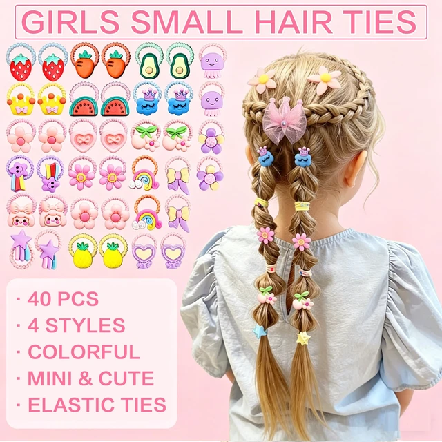 Alt view image 7 of 7 - 900Pcs Hair Accessories for Girls with 3-Tier Pink Organizers,Ties, Clips | Includes Soft Bands, Bows and Star Claws, No Pull, For Little Girls Teens,Assorted Ponytail Holders Supplies for Princess