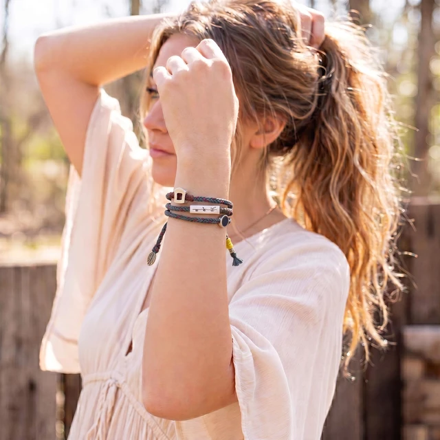 Alt view image 2 of 7 - 3 Piece Boho Bracelet Set for Women, Handmade Beaded Adjustable