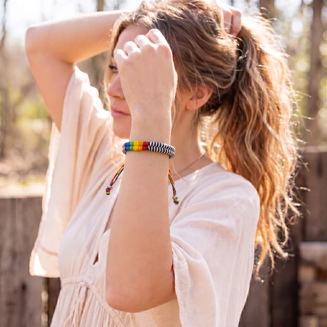 Alt view image 2 of 7 - Citizens of the World Bracelet, Handmade Woven Boho Cord Charm | Wrap and Braided Cord Stack, Waterproof Everyday Wear, Layered Bohemian Jewelry, Beach Gift for Her