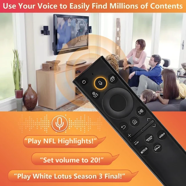 Alt view image 4 of 7 - Replacement for Samsung TV Remote, for All 2019-2026 Samsung Remote Control for Smart TV with Voice Control. 2-Year