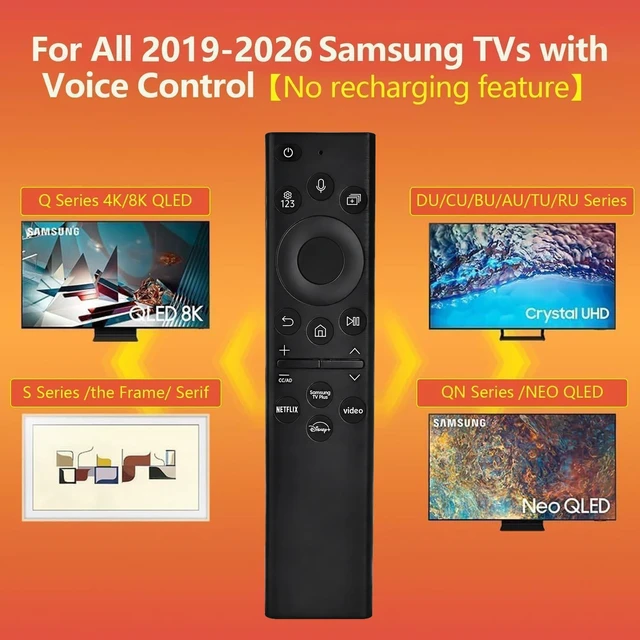 Alt view image 5 of 7 - Replacement for Samsung TV Remote, for All 2019-2026 Samsung Remote Control for Smart TV with Voice Control. 2-Year
