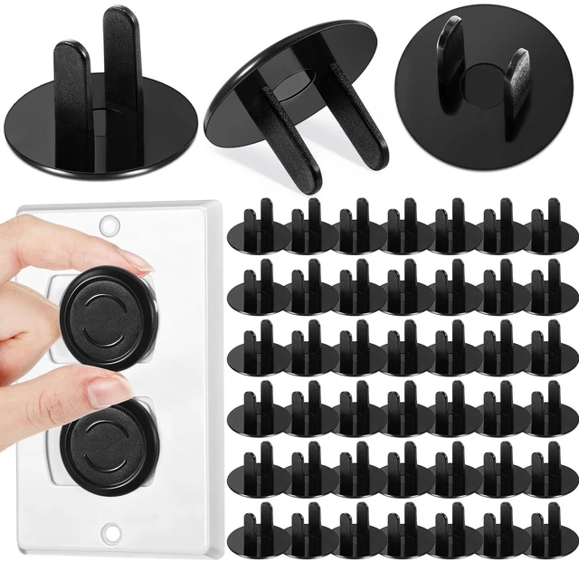 Main image of 200 Pcs Baby Outlet Covers Bulk, Child Safety Plug Protectors, Black | Electrical Outlet Plugs, Child Proof Socket Covers for Home Work School Daycare, Grip Socket Guards, Universal Protectors