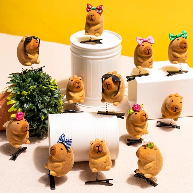 Alt view image 2 of 7 - 24 Pcs Capybara Clips for Hair, Cute Capybara Hair Clip, Festival Rave Sprouts for Womens Party Props Gift