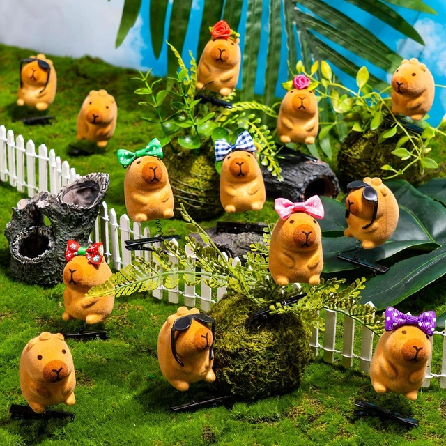 Alt view image 4 of 7 - 24 Pcs Capybara Clips for Hair, Cute Capybara Hair Clip, Festival Rave Sprouts for Womens Party Props Gift