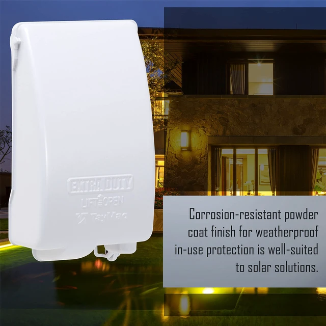 Alt view image 5 of 6 - MX4280WH EXTRA DUTY White 1-Gang Expandable Weatherproof In-Use 2-in. to 3-1/2-in. In-Use Electrical Outlet Cover, Vertical, Outdoor Outlet Cover for Electrical Box, UFAST Configuration