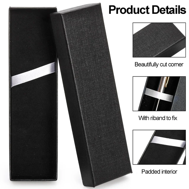 Alt view image 3 of 7 - 32 Pcs Pen Gift Box Empty Pen Case with Lid, Cardboard Ballpoint Fountain Pen Display Box for Presentation Jewelry Collection Gift Packaging Office Supplies Business Birthday Souvenir