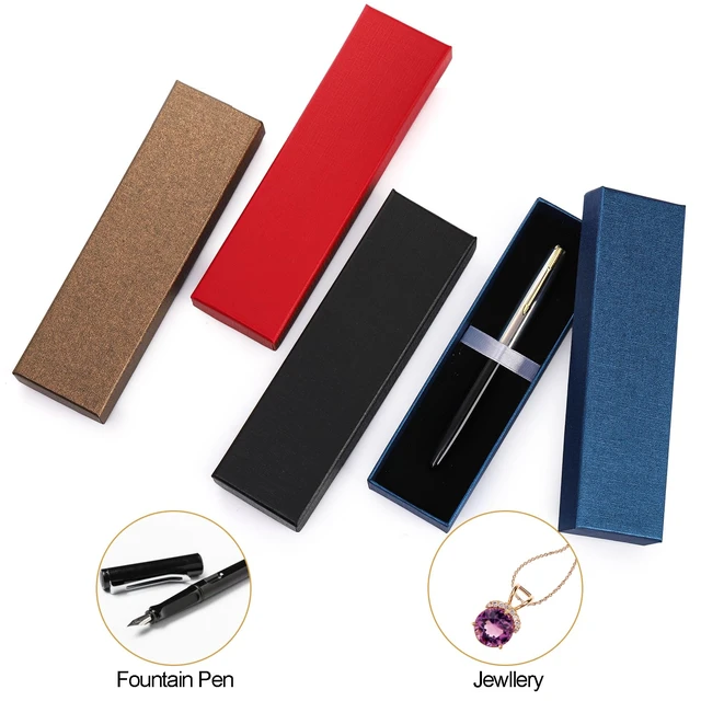Alt view image 4 of 7 - 32 Pcs Pen Gift Box Empty Pen Case with Lid, Cardboard Ballpoint Fountain Pen Display Box for Presentation Jewelry Collection Gift Packaging Office Supplies Business Birthday Souvenir