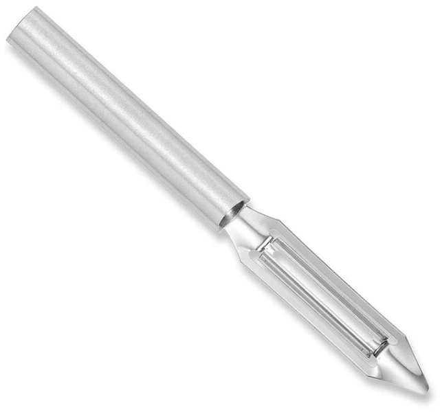 Main image of Cutlery Deluxe Vegetable Peeler (R141), Silver | 2" Stainless Steel Swiveling Blade, Cast Aluminum Handle