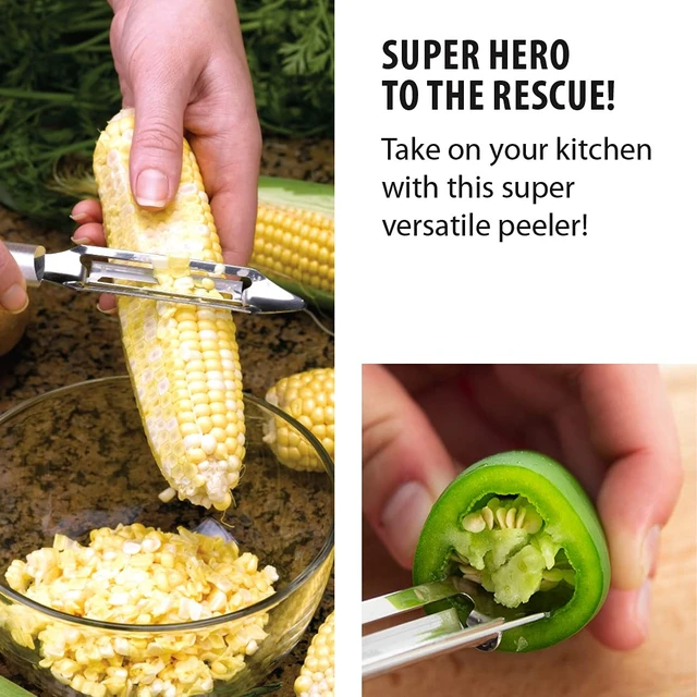 Alt view image 4 of 7 - Cutlery Deluxe Vegetable Peeler (R141), Silver | 2" Stainless Steel Swiveling Blade, Cast Aluminum Handle