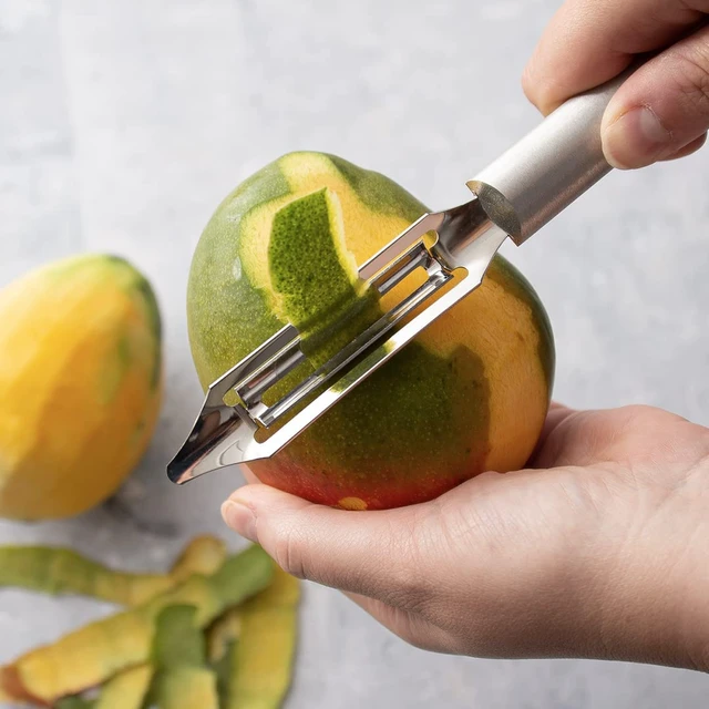 Alt view image 5 of 7 - Cutlery Deluxe Vegetable Peeler (R141), Silver | 2" Stainless Steel Swiveling Blade, Cast Aluminum Handle