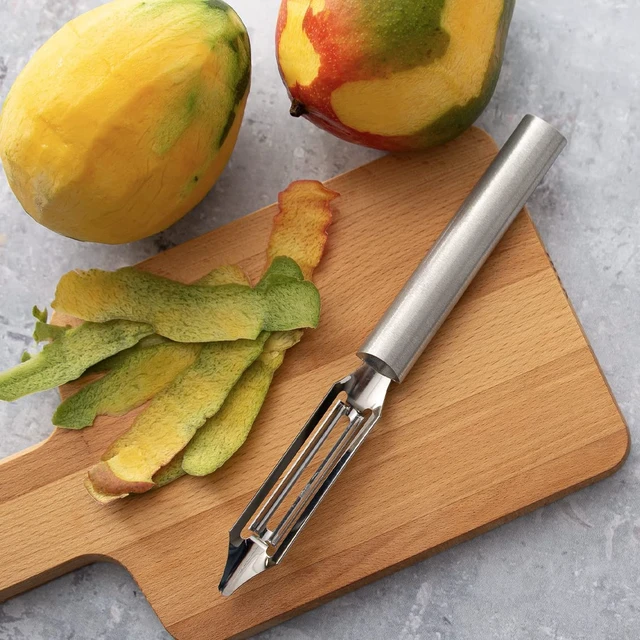 Alt view image 6 of 7 - Cutlery Deluxe Vegetable Peeler (R141), Silver | 2" Stainless Steel Swiveling Blade, Cast Aluminum Handle