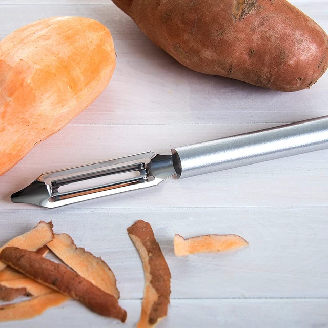 Alt view image 7 of 7 - Cutlery Deluxe Vegetable Peeler (R141), Silver | 2" Stainless Steel Swiveling Blade, Cast Aluminum Handle