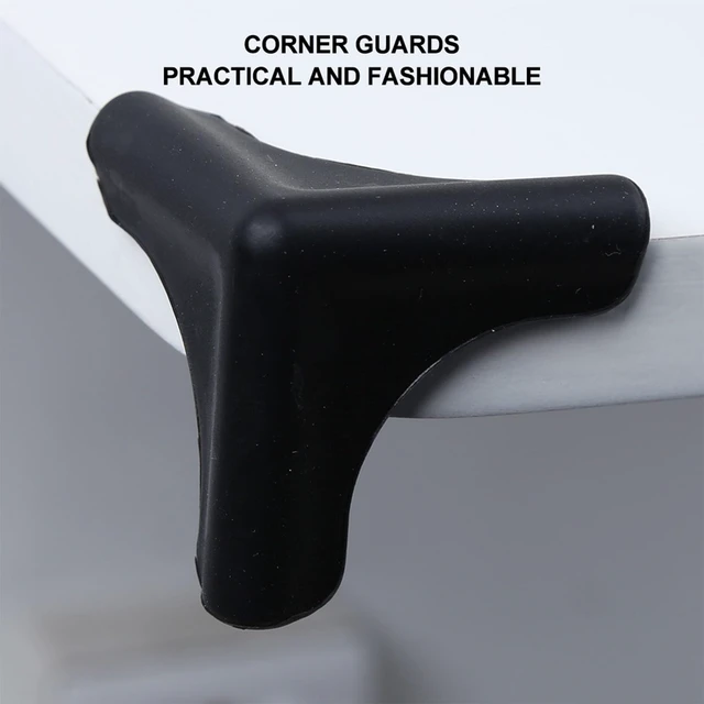 Alt view image 5 of 7 - Corner Guards, 3D Anti Collision Edge Protectors, 4pcs for Furniture Safety with Kitchen Ventilator, Food Grade Silicone, Gray Black Yellow, Easy (Range Hood