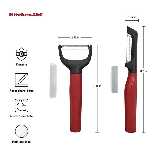 Alt view image 4 of 6 - Universal Y and Euro Peeler Set, 2 Piece, Empire Red