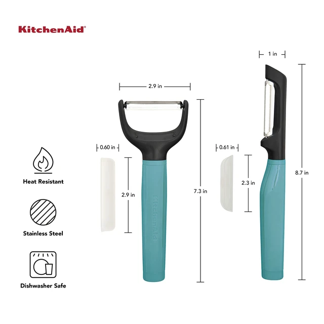 Alt view image 2 of 5 - Universal Euro Y Peeler, Set Of 2, Aqua