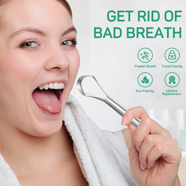 Alt view image 5 of 7 - Tongue Scraper for Adults (4 PC), Metal Tongue Scraper Rustproof (Travel Cases Included) Reduce Bad Breath, Tounge Scrappers Oral Care, Easy to Use & Wash, 2 Colors