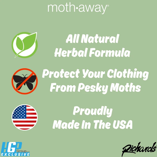 Alt view image 2 of 7 - Homewares Moth Away Sachets 24-Pack Natural Herbal Moth Repellent, Non-Toxic & Chemical-Free, Fresh Scent for Drawers, Closets & Storage Bins Made in USA