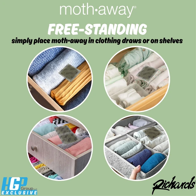 Alt view image 7 of 7 - Homewares Moth Away Sachets 24-Pack Natural Herbal Moth Repellent, Non-Toxic & Chemical-Free, Fresh Scent for Drawers, Closets & Storage Bins Made in USA