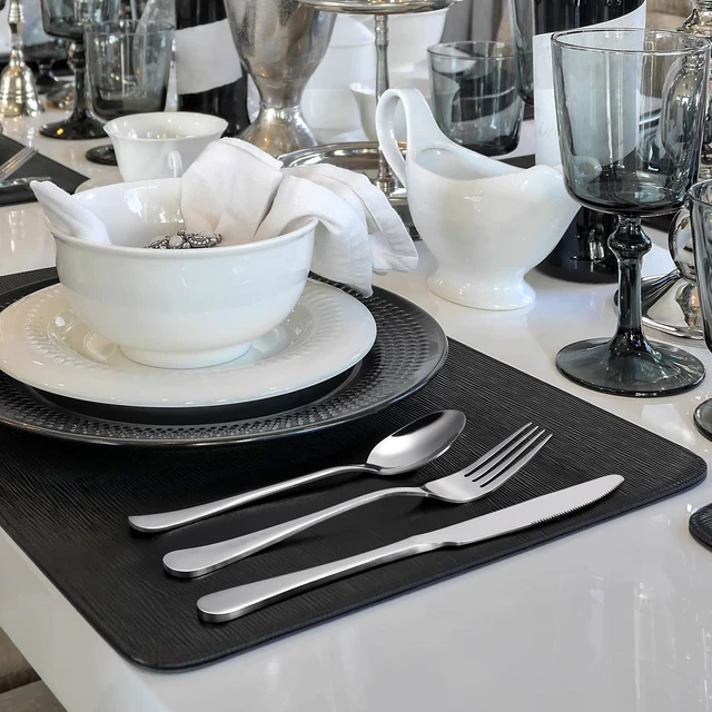 Alt view image 7 of 7 - 24-piece Forks and Spoons Silverware Set, Food Grade Stainless Steel Flatware Cutlery Set for Home, Kitchen and Restaurant, Mirror Polished, Dishwasher Safe