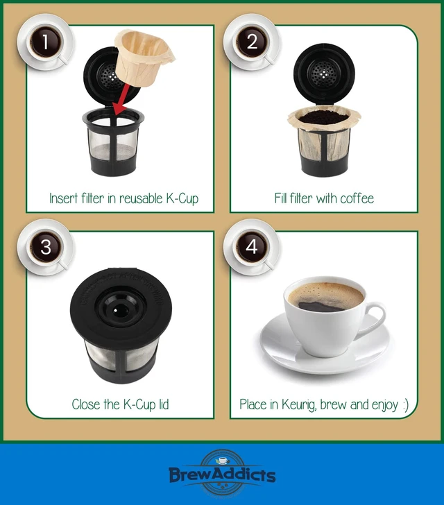 Alt view image 3 of 7 - 300 Paper Coffee Single-Use Filters, Brown, All-Natural & Unbleached for Keurig Brewers and Compatible with K-Cup Pods 1.0 & 2.0 Models, Disposable filters