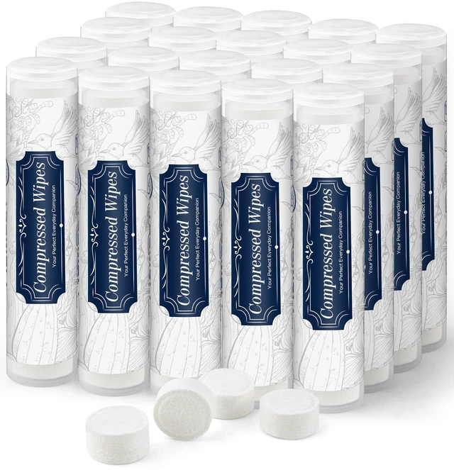 Main image of 200 Pcs Compressed Towels, Travel Coin Tissue, 20 Carrying Cases | Disposable Face Towels, Portable Compressed Towel Tablets, Camping Towel for Home, Travel, Outdoor Sports, Camping