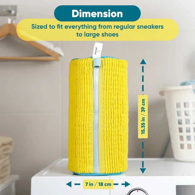 Alt view image 2 of 6 - Shoe Washing Machine Bag - 2pcShoe Cleaning Bag for Sneakers, include 1 shoe brush,1 drying hook