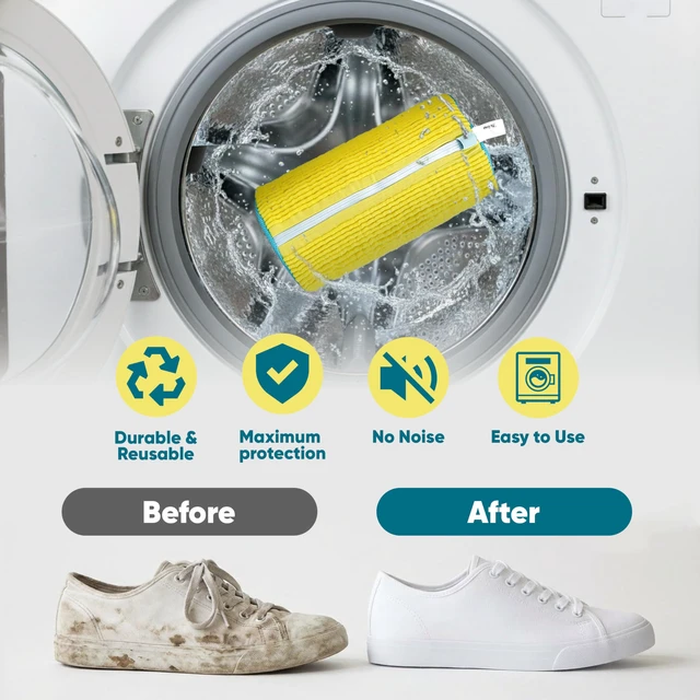 Alt view image 6 of 6 - Shoe Washing Machine Bag - 2pcShoe Cleaning Bag for Sneakers, include 1 shoe brush,1 drying hook