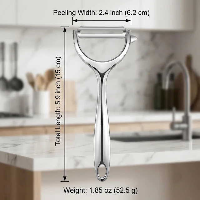 Alt view image 2 of 7 - Vegetable Peeler for Kitchen with 2 Orange Citrus Peelers 1 Brush | Ultra Sharp Stainless Steel Swivel Blade,Non-Slip Left Hand Friendly, Easy Peeling for Potatoes, Carrots, Apples and Fruits