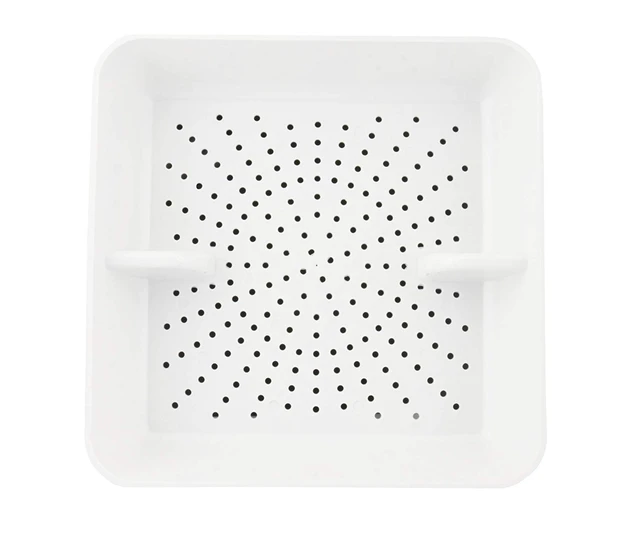 Alt view image 2 of 6 - ABS Plastic Floor Sink Drain Strainer Drop-in Basket 8-1/2W x 8-1/2L x 2-1/4H - Perfect for Restaurant, Bar, Buffet (2" H ABS)