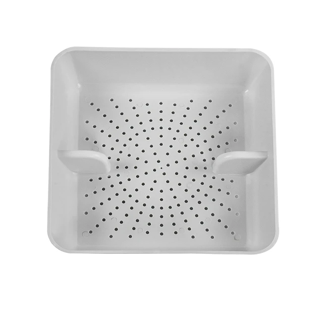 Alt view image 4 of 6 - ABS Plastic Floor Sink Drain Strainer Drop-in Basket 8-1/2W x 8-1/2L x 2-1/4H - Perfect for Restaurant, Bar, Buffet (2" H ABS)
