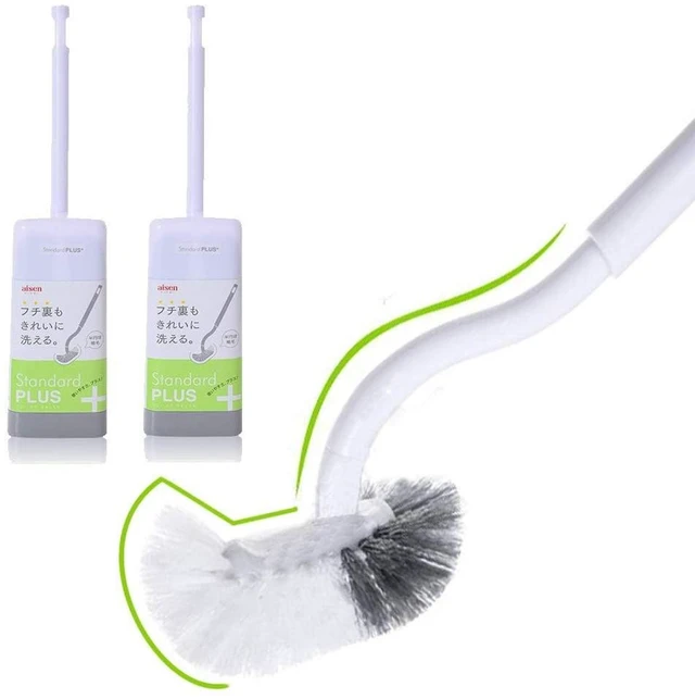 Main image of Bathroom Toilet Bowl Brush and Holder, Curved Design Toilet Brush for Deep Cleaning Under Rim, Best Toilet Brush Set, Easy Handy CompactToilet BowlCleaner Brush for Bathroom, 2 Pack