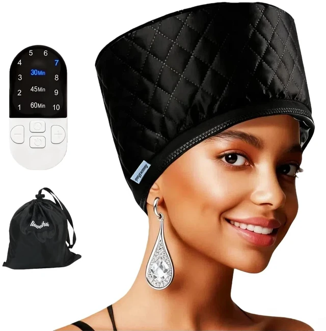 Main image of Hair Steamer for Natural Hair (Home Use) - 10-Speed Temperature Control, Fast Heating & Deep Strand Nourishment Heat Cap