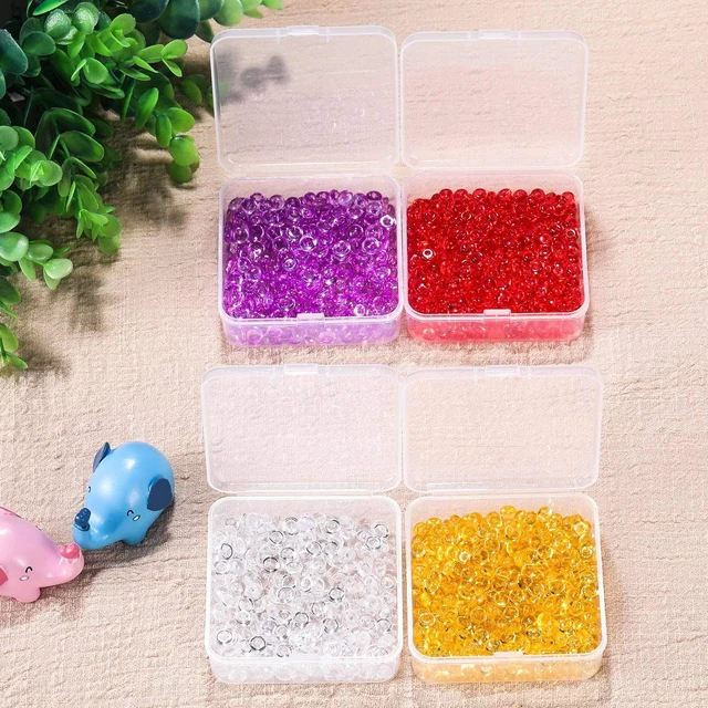Alt view image 4 of 7 - 12 Pack Small Clear Plastic Bead Storage Boxes, 3.3 x 3.3 x 1.2 in | with Hinged Lids, Bead Small Item Organizer, Jewelry Containers, Suitable for Craft Supplies, Tiny Hardware, and Accessories