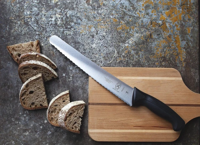 Alt view image 7 of 7 - M23210 Millennia Black Handle, 10-Inch Wide Wavy Edge, Bread Knife